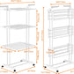HOMIDEC 4-Tier Foldable Clothes Drying Rack – Stainless Steel, Movable with 4 Wheels