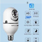 5G WiFi Light Bulb Camera – 360° Indoor PTZ Security Cam, 2.4GHz & 5G E27 Compatible