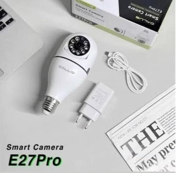5G WiFi Light Bulb Camera – 360° Indoor PTZ Security Cam, 2.4GHz & 5G E27 Compatible