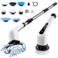Cordless Electric Spin Scrubber, Electric Cleaning Brush with 8 Replacement Brush Heads