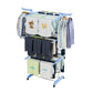 HOMIDEC 4-Tier Foldable Clothes Drying Rack – Stainless Steel, Movable with 4 Wheels